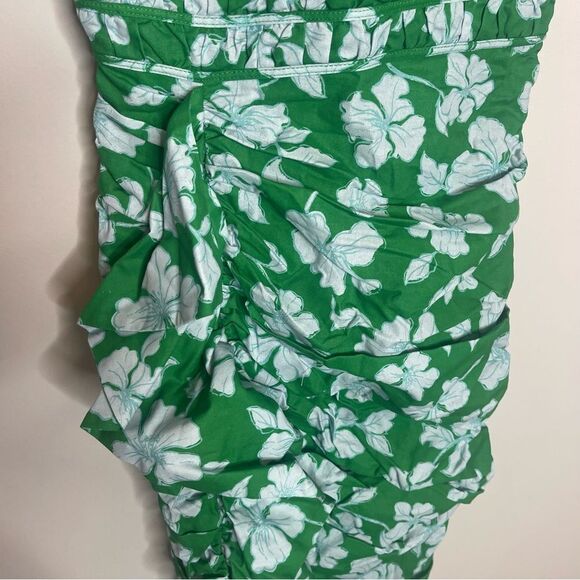 $448 Olly Ruched Midi Dress in Frog Flower NWT - Picture 11 of 13